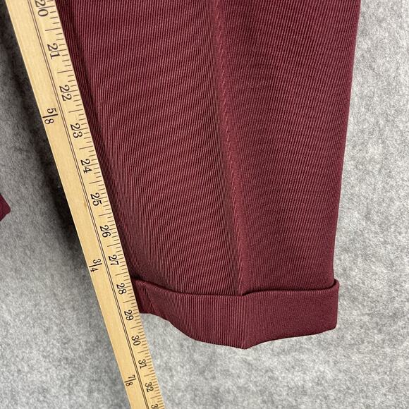 Versus Versace Wool Trouser Pants Mens US 34x29 Burgundy Cuffed Italy Made - Picture 6 of 14